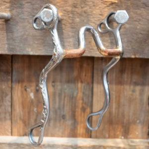 Silver mounted solid port western bit