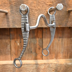 Silver mounted solid port western bit