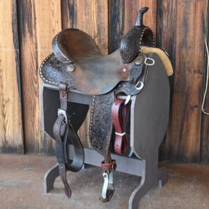 16 inch Jeff Smith C3 barrel racing western saddle