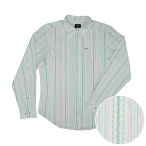 Women's western pearl snap shirt with floral pattern