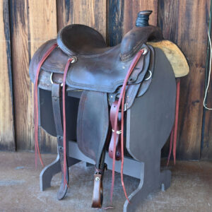 16 inch used Tad Sanders ranch western saddle